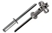 QTY 50 Peeled Rivet 3.2mm ( 1/8 ) Grip 11.5mm / 16mm Shell Aluminium Steel #48