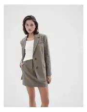 [Unison] Check Boyfriend Blazer in Assorted