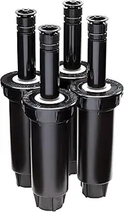 Rain Bird 1803AP4PK Professional Pop-Up Sprinkler, Adjustable 0-360° Pattern, 8' - 15' Spray Distance, 3" Pop-up Height, 4-Pack