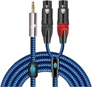Premium Audio Cable M~ni Jack to 2 XLR Female Compatible with Car Headphone AMP Hi-fi 3.5mm Split to Regular XLR Cable Shielding 1M 2M 3M 5M(I3.5-2X(F),12meter)
