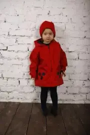 Toddler Children Unisex Hooded LadyBug RainCoat+Hat+BackPack Jacket Waterproof