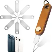 Weewooday 20 Pcs Sim Card Removal Tool Universal Sim Card Pin Card Tray Eject Pin Ejector Tool with 1 Detachable Keychain Charm for Smart Phones and Tablets