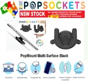 PopSockets Pop Socket Surface Mount Black Phone Stand Holder Mount