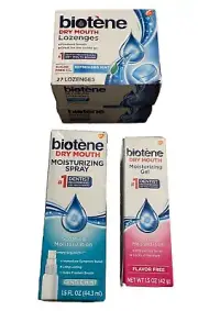 New Biotene Lot: Moisturizing Gel, Spray, And Lozenges.