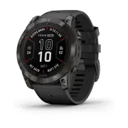 Garmin Fenix 7X Pro Sapphire Solar Smartwatch - Carbon Gray DLC Titanium/Black Band - 51 mm