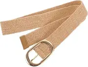 [Healvian] Straw Woven Waist Belt Elastic Decorative Belt for Dresses Pants Casual Outfits Stylish Costume Accessory for Ladies for Mother Friends