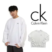 在飛比找蝦皮商城精選優惠-Calvin Klein 大學T 白色 落肩 現貨 大尺碼 