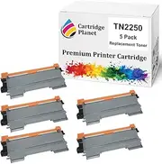 Cartridge Planet 5-Pack Compatible Toner Cartridge for Brother TN-2250 TN2250 (2,600 pages) for Brother DCP7060D DCP7065DN FAX2840 FAX2950 HL2240D HL2242D HL2250DN HL2270DW MFC7240 MFC7360N MFC7362N..