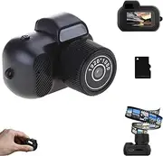 Zoomu Mini Camera Keychain, 1080P HD Video Recorder, with 32GB SD Card, OTG Adapters, Mini Digitals Camera for Travel/Vlog/Night Shots (Black)