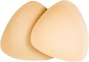 [Generic] Brelese Push-up Bra Pad Inserts | Self-Adhesive | Both-Sides Sticky | Reusable Sticky Breast Pads for Bikini Top | Sports Bra | Wedding Dress Bra | Bra Cups for Sewing