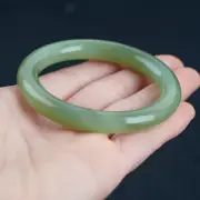 Qingshui Hetian Jade Bracelet Natural Jade Bracelet Round Bar Jade Bracelet