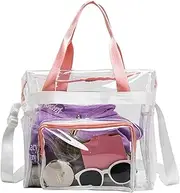 Clear Bag Large Clear Crossbody Bag Stadium Approved Shoulder Bag Clear Purse Adjustable Strap Concerts Beach Gym