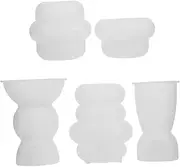 5pcs Silicone Candle Holder Molds for DIY Decoration Candlestick Resin Molds Tealight Candle Holder Resin Moulds for Home Wedding Party Decoration