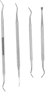Ipetboom Stainless Steel Nail Art Tools 4pcs Manicure Tools Kit Professional Nail Accessories