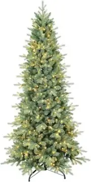 Artificial Christmas Tree Prelit Slim Blue Pencil Spruce Xmas Tree Decor-HTCL