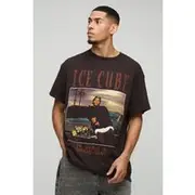 Mens Chocolate Oversized Ice Cube License Print T-Shirt
