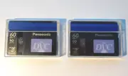 Panasonic ME DVM60 Mini DV Quan Two (2) 60 minute DVC Digital Video Tapes