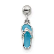 Sterling Silver Mio Memento Enamel Dangle Sandal Charm