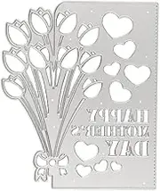 Happy Mother’s Day Cutting Dies for Card Making,Flower Cutting Dies Cut Stencils for DIY Scrapbooking Photo Album Decorative Embossing Paper Templated