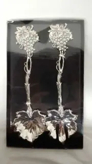 GANZ Serving Set Fork & Spoon with Leaves and Grape Clusters