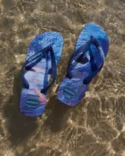 [Havaianas] Havaianas Men's Top Hype Flip Flops Slippers in Blue Size 39/40 39/40 Blue