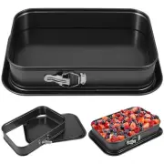 Springform baking Pan Rectangle, 14 x 9.5 Inch Large Spring Form Cake Pan wit...