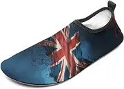 [BTCOWZRV] Water Shoes for Women Men Painted Flag Water Sports Shoes Slip-on Breathable Lightweight Athletic Aqua Sock