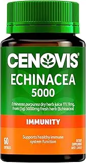 Cenovis Echinacea 5000 - Helps Reduce Occurrence and Duration of Common Colds - Supports the Immune System, 60 Capsules (Pack of 1)