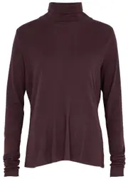 Eileen Fisher Cotton-blend Roll-neck top - Dark Purple - M (UK 14-16 / L) M (UK 14-16 / L)