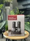 CIRCLE JOY Electric Salt and Pepper Grinder Set Automatic (Black&White)