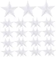 SEWOART 30pcs Star Iron Patches Durable Embroidered Star Appliques for Clothing Bags and Hats for Repairing and Decorating Clothes with Excellent Craftsmanship