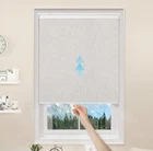 GENIMO 100% Blackout Roller Window Shades, White, 25” x 75”