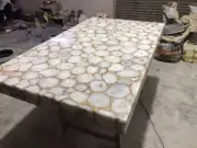60"x30" Premium Agate Stone Dinner Dining Table Top Modern Console Bar Desk Deco