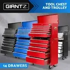 Giantz 14 Drawers Tool Box Chest Toolbox Cabinet Trolley Boxes Garage Storage