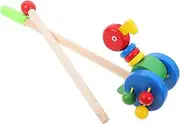 DRESSOOS Cartoon Animal Trolley Pull Toys Push Walker Toy Eagle Push Pull Along Toy Educational Toy Waddling Push Toy Animal Cart Toy Toys Walker Toy Abs