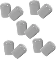 FIXOSHEE 10pcs Chair Leg Protectors Durable Furniture Feet Covers Easy Installation Grey Non Slip Table Leg Caps for Home Protection and