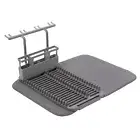 Umbra UDry Dish Rack with Drying Mat And Utensil Caddy Plate Stemware Holder