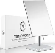 Large Tabletop Face Mirror with Stand - True No Magnification Single Sided Mirror for Retail Store Display Counter, Table Top Vanity & Bathroom Countertop - Frameless Rectangle 9.8" x 7"