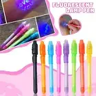 2 In 1 UV Black Light Combo Drawing Ink Pen Learning Education Luminous Pen Toys