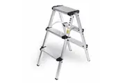3 Step Foldable Ladder Stool Aluminum Frame Portable Anti Non-Slip 72.5cm High