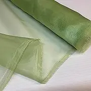 Sage 5 Meter Pack Plain Sheer Lightweight Organza Voile Drape Curtain, Wedding, Chair Sash Fabric 150cm Wide