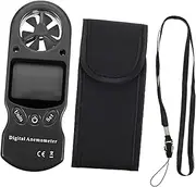 GARVALON 1pc Mini Handheld Digital Anemometer No Battery for Wind Speeds Measurement Humidity Sensor Air Flow Velocity Meter for Aviation Environmental Monitoring