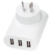 SMÅHAGEL 3-port USB charger, white