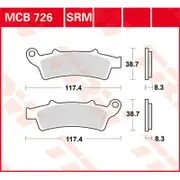 TRW Lucas Brake pad MCB726