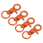 44mm Swivel Clasps Lanyard Snap Hook Claw Clasp for DIY Orange, 4Pcs