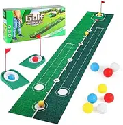 Kids Toy Golf Club Set, Toddler Golf Clubs & Putting Mat, Kids Golf Set Mini Golf Set Toddler Toys, Putting Practice Blanket *1, Golf Ball *12,Club *1, Practice Holes and Flags *3, for Boys Girls