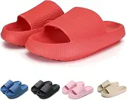 [MOLATIN] Cloud Slide Slippers for Women Men, Thick Sole Home Pillow Slipper, Non-Slip Quick Drying Message Shower Bathroom Sandals, Super Soft Open Toe Platform Cloud Shoes