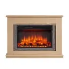 New 2000W Electric Fireplace Heater Natural Oak Mantel Suite with flame effect w