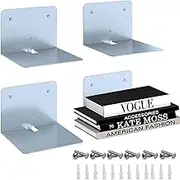 Wall Floating Bookshelf, White Floating Bookshelf Invisible Floating with Screw, Multipurpose Concealed Shelves Wall Mounted Storage for Home Classroom