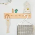 Duty Wooden Simple with 7 Pegs Back Door Hooks Hat Rack Robe Hooks Coat Hooks